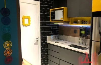 Apartamento studio mobiliado para locação com 1 dormitório, 1 vaga de garagem, com 35 m² - consolação