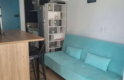 Apartamento studio mobiliado à venda ou locação com 1 dormitório, 1 vaga de garagem, com 35 m² - consolação