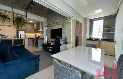Lindo apartamento para venda e locação mobiliado com 1 dormitório, 1 vaga de garagem, com 45 m² - moema