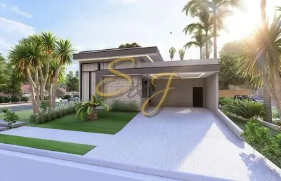 Casa terrea com três suites a venda no parque brasil 500- cond. santorini - paulínia sp