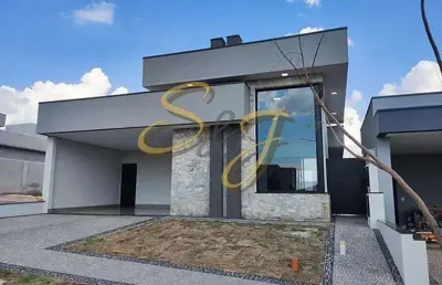 Casa terrea com três suites a venda no parque brasil 500- cond. santorini - paulínia sp