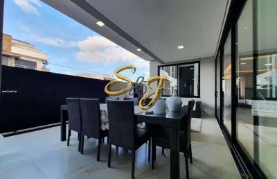 Casa sobrado com três suites a venda no bairro parque brasil 500- cond. portinari club - paulínia sp
