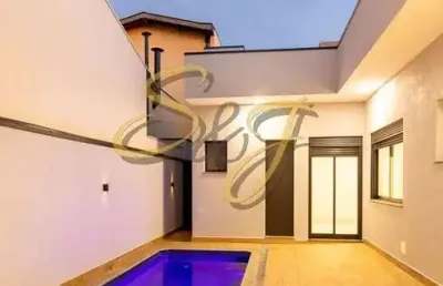 Casa térrea com três suites e piscina no cond. portinari -paulínia - sp