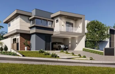 Casa alto padrão à venda, condomínio mosaico essence, cézar de souza, mogi das cruzes, sp, 203m², 3