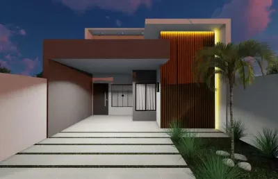 Casa para venda em umuarama, jardim português faz fundo com muro atacadão, 3 dormitórios, 1 suíte, 2 banheiros, 2 vagas