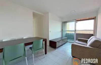 Apto com 57 m2 - 2 quartos (1 suíte) - verano ponta negra - semi mobiliado - andar alto - 1 vaga