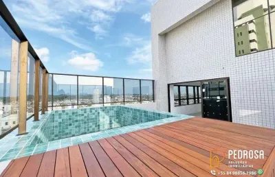 Cobertura duplex 200 m2 - 3 suítes - lagoa nova - piscina e área gourmet - vista perfeita