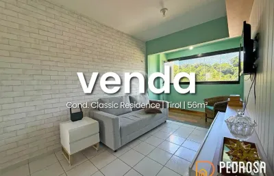Apto com 56 m2 - 2 quartos (1 suíte) - mobiliado -  classic residence tirol - melhor terminação - sombra - 1 vaga