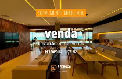 Lindo apartamento todo mobiliado com 175m² | 3 quartos (1 suíte) | vista mar | 2 vagas em petrópolis nata/rn