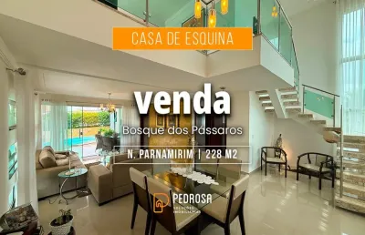 Linda casa duplex com 228m² pronta para morar no bosque dos pássaros em nova parnamirim