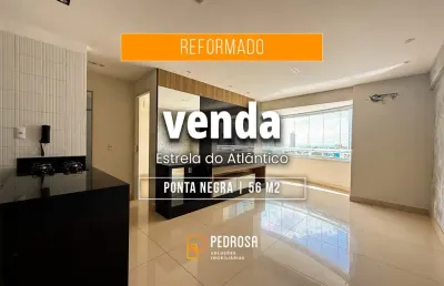 Apartamento a venda com 59 m2 | 2 quartos | reformado | 1 vaga em ponta negra
