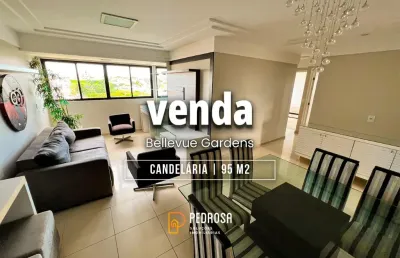 Apartamento mobiliado a venda de 95 m2 com 3 quartos (1 suíte) e 2 vagas em candelária natal/rn