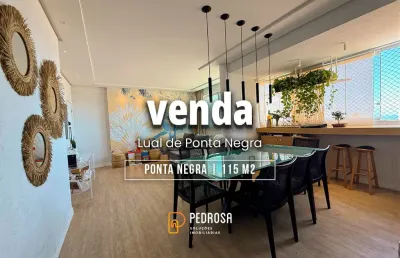 Apartamento a venda com 115 m2 | mobiliado | 3 quartos | 2 vagas l ponta negra natal/rn