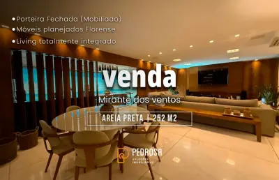 Fantástico apartamento mobiliado com 252 m² e 3 suítes em areia preta natal/rn