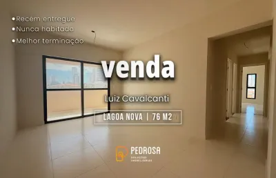 Apartamento com 76m2 | nunca habitado | 3 quartos | 2 vagas | lagoa nova natal/rn