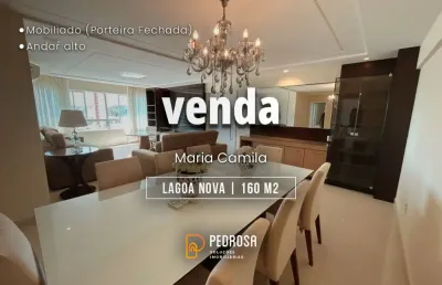Apartamento de alto padrão mobiliado para venda com 160 m2 e 3 suítes em natal/rn