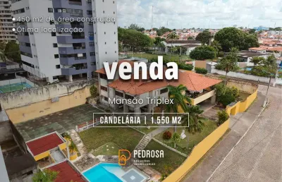 Fanstática casa triplex a venda com 450m2 e 5 suítes em um lote de 1.550m2 em candelária natal/rn