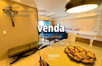 Belo apartamento a venda de 117m2 com 3 quartos e andar alto em lagoa nova natal/rn