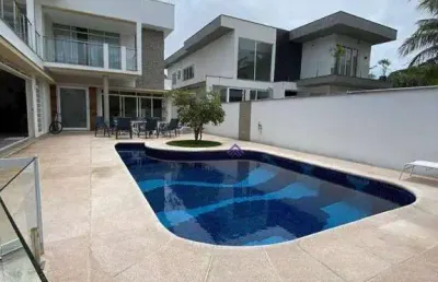 Sobrado com 6 dormitórios à venda, 360 m² por r$ 8.400.000,00 - vista linda - bertioga/sp