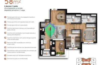 Apartamento 58m² à venda por 580.000,00 no vila yara, osasco, sp