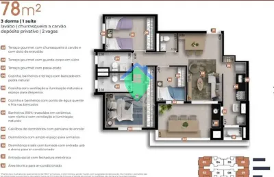 Apartamento 78m² à venda por 780.000,00 no vila yara, osasco, sp