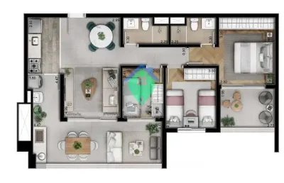 Apartamento 91m² à venda por r$ 1.300.000,00 navila anastácio, são paulo, sp