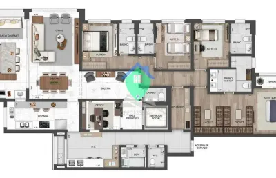 Apartamento alto padrão 238m² à venda por r$ 4.800.000,00 na vila romana, são paulo, sp
