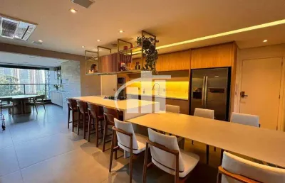 Apartamento modernizado e mobiliado à venda no the house, vila yara, 157m², 3quartos, 4vagas. com projeto exclusivo, móveis breton e franccino.