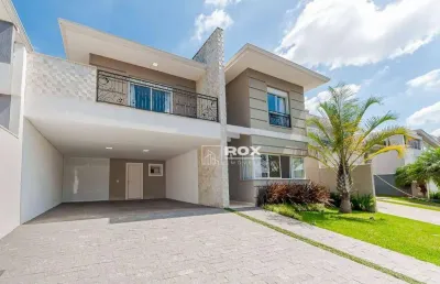 Casa em condomínio com piscina, 4 suítes à venda, 307 m² por r$ 3.198.000 - santa felicidade - curitiba/pr
