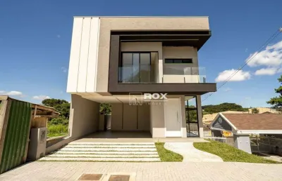 Casa nova em condomínio com 3 suítes à venda, região de santa felicidade - curitiba - pr