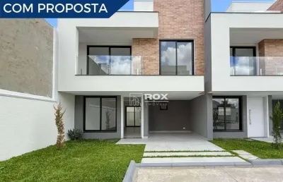Sobrado novo em condomínio à venda, santa felicidade - curitiba/pr