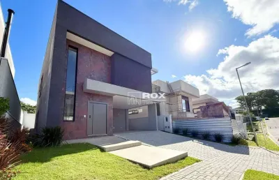 Casa nova, 4 suítes, quintal e piscina, à venda, 305 m² por r$ 2.500.000 - atuba - curitiba/pr