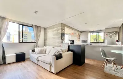 Apartamento mobiliado com 2 quartos, face norte à venda, 76 m² por r$ 795.000,00 - vila izabel - curitiba/pr