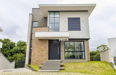 Casa de alto padrão com 3 quartos suítes à venda, 312 m² por r$ 3.400.000 - santa felicidade, curitiba/pr
