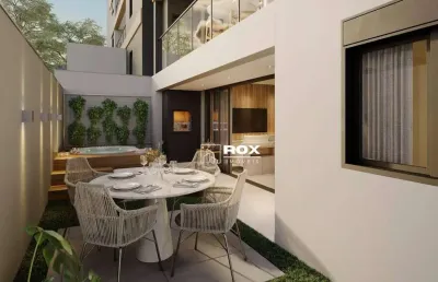 Apartamento garden na planta com 2 quartos 1 suíte à venda, 157 m² por r$ 1.100.000 - portão, curitiba/pr