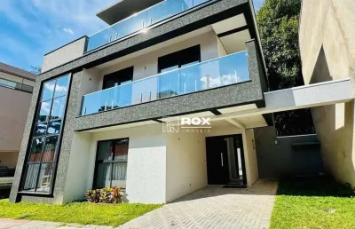 Casa nova e mobiliada com 3 quartos para alugar, 133 m² por r$ 15.000/mês - santa felicidade - curitiba/pr