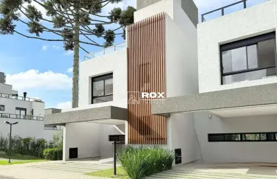 Casa nova em condomínio, 3 quartos - santa felicidade - curitiba/pr