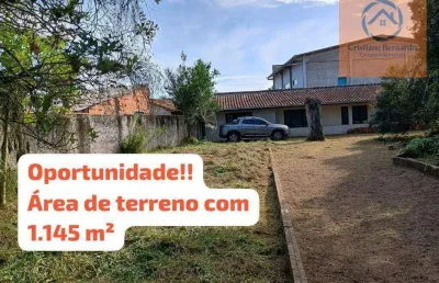 Oportunidade! casa com 3  dormitórios e uma área total de 1.150 m² de terreno livre.