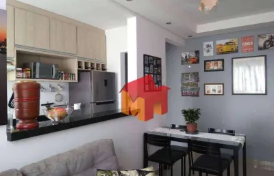 Apartamento com 2 dormitórios à venda, 50 m² por r$ 190.000,00 - chácara letônia - americana/sp