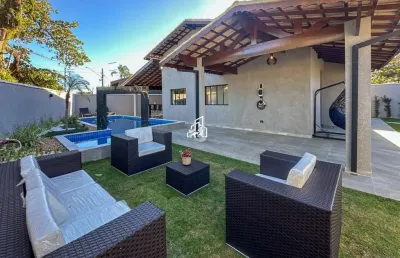 Casa nova para venda em itanhaém, jardim suarão, 3 dormitórios, 1 suíte, 3 banheiros, 3 vagas