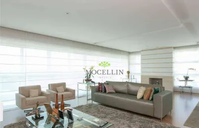 Apartamento com 4 quartos, para alugar, 232 m² por r$ 9.800,00/mês - campo comprido- curitiba/pr