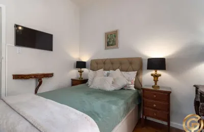 Apartamento para locação, alto padrão, sala/quarto, no baixo leblon, entre a conde bernadotte e o shopping leblon.