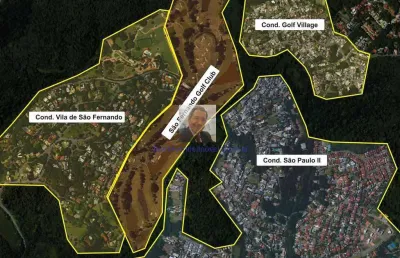 Vende-se terreno no cond. golf village (lote) 578,70 m² alto em declive, co