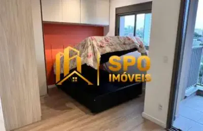 Cond ad 330 , studio de 28 metros mobiliado para locação na chácara santo antonio sem vaga!