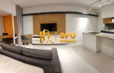 Studio mobiliado para locação no campo belo, 42 metros