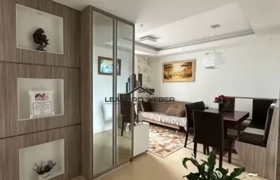 Apartamento vista mar - 2 dormitórios -  suíte - são josé/sc