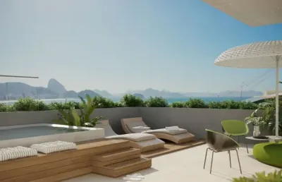Seja bem-vindo(a) ao canto rio. tudo ao redor. nada parecido por perto.  studio de 38,08m² com varanda, área gourmet e vista mar.  empreendimento com sustentabilidade, comodidades e tecnologia para um