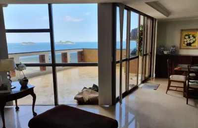 Apartamento totalmente frente mar no barramares com 4 quartos à venda e 3 vagas de garagem, 310m² - av. lúcio costa / barra da tijuca