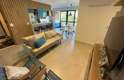 Flat mobiliado e decorado no cupe beach living - muro alto