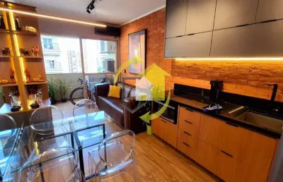 Flat moema top life - mobiliado e equipado - 33 m² - 1 dorm. - 1 vaga c/ manobrista - c/ lazer